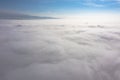 Aerial top view cloudscape. Texture of clouds. View from above